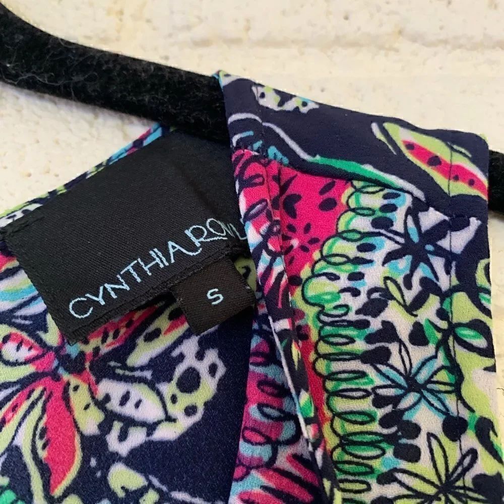 Cynthia Rowley Pattern Button Down Back Tank - Picture 4 of 6